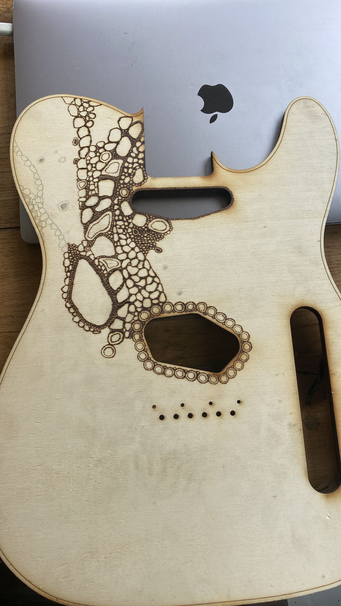 wood-burning telecaster